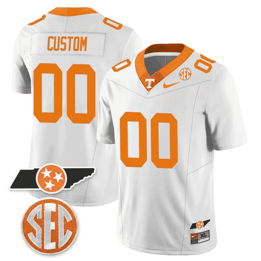 Men Tennessee Volunteers Cream 2024 Nike Checkerboard & Alternate Custom NCAA Jersey